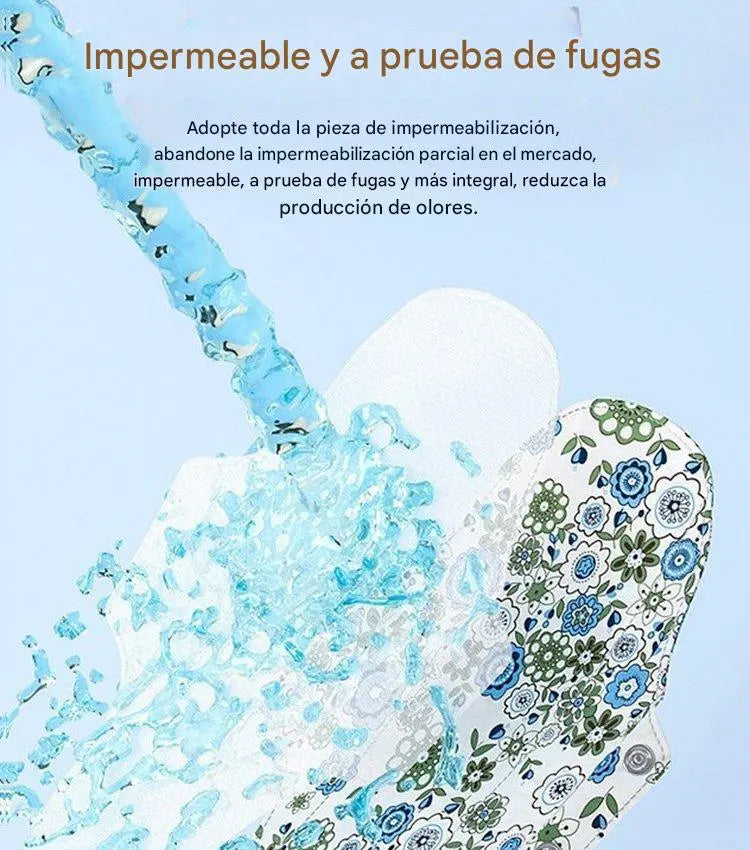 🔥🌈【5/10 peças】Almofada lavável de algodão antibacteriano e grafeno
