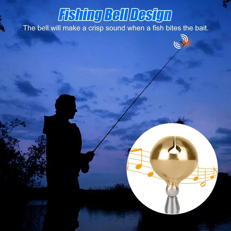 š£ć5 peƧas/10 peƧasćš£Luz de cana de pesca LED com sino e campainha