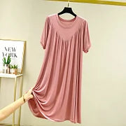 ⚡🔥ÚLTIMO DIA 51% DESCONTO 🔥Vestido de pijama de manga curta, macio e confortável