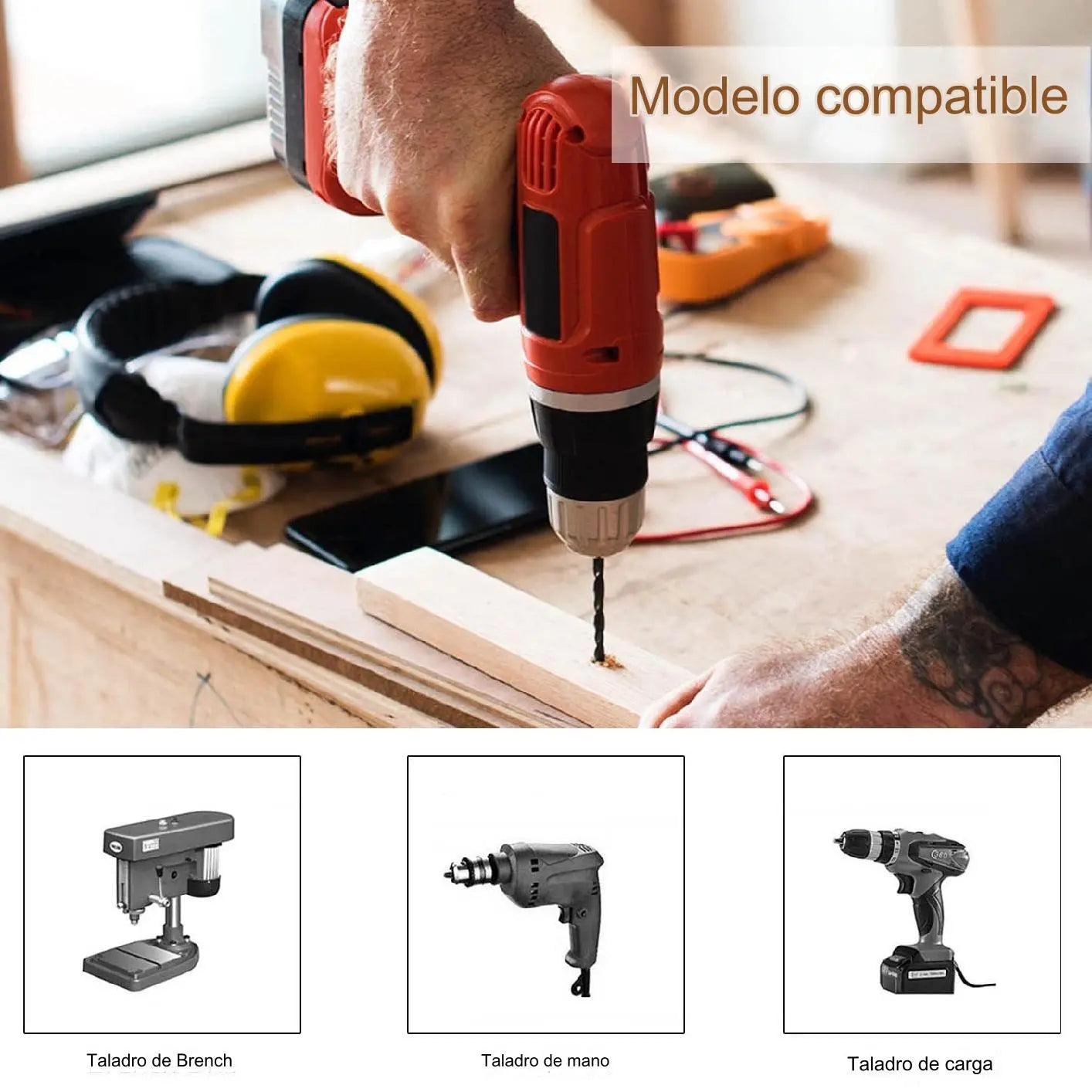🔥【7 pezzi/3-12 mm】Punta da trapano in lega ceramica a quattro taglienti con gambo esagonale antiscivolo ✅Foratura di piastre vetrificate ✅Piastre ✅Lega di vetro