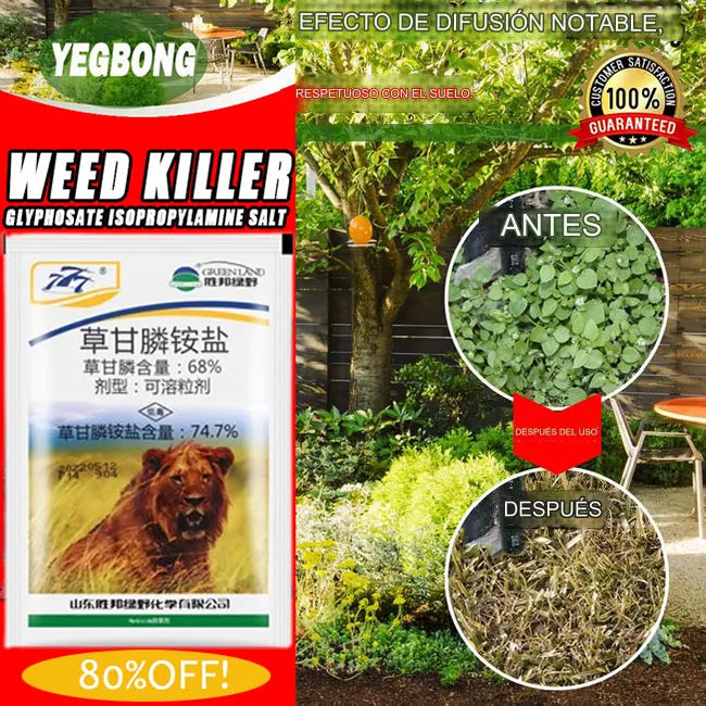 👍🌱O glifosato (fosfato de amónio) mata e previne todo o tipo de ervas daninhas, trepadeiras e videiras.