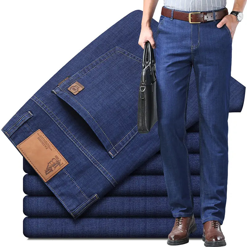👖👖 2025 Jeans versáteis, casuais e simples para homem em tamanhos grandes