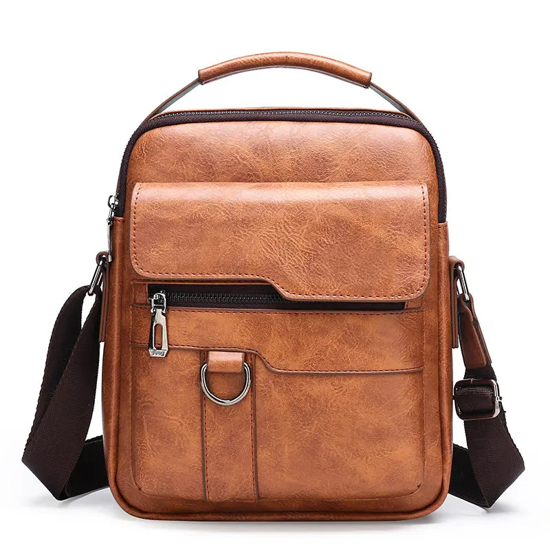 👜 Bolsa casual em pele de bovino para homem