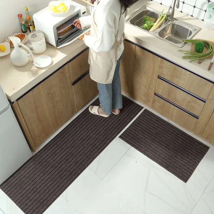 💥(40*60cm+40*120cm) Tappetino da cucina antiscivolo a righe che assorbe acqua e olio