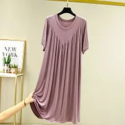 ⚡🔥ÚLTIMO DIA 51% DESCONTO 🔥Vestido de pijama de manga curta, macio e confortável