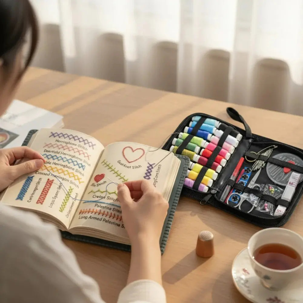 🌸🌸Caderno de amostras de costura para entusiastas do bordado em linho