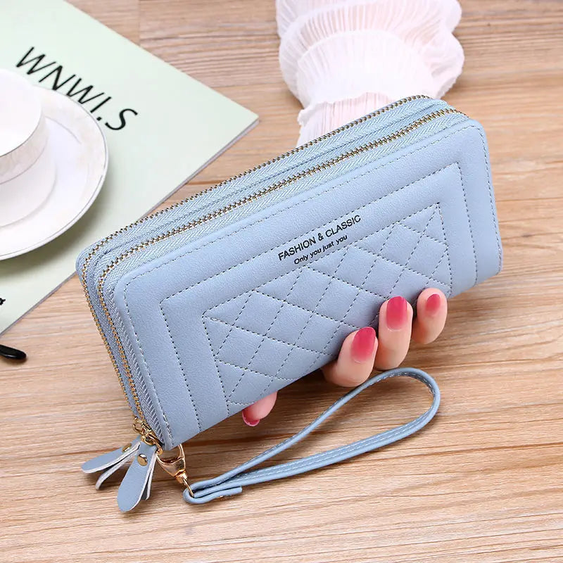 【🔥👜Acquista 1 e ricevi 1 gratis】Portafoglio da donna con doppia cerniera multistrato, ultima moda 2025