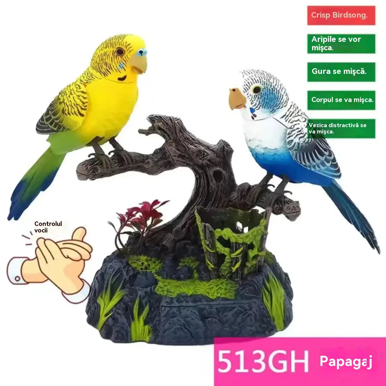 🔥【SCONTO DEL 39%】Decorazioni per uccelli a controllo vocale