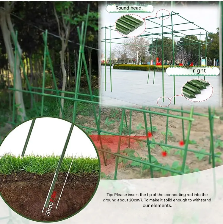 š±š±š±ć11*40ćEstrutura de escalada para uvas - tubo de aƧo grosso com revestimento de plĆ”stico