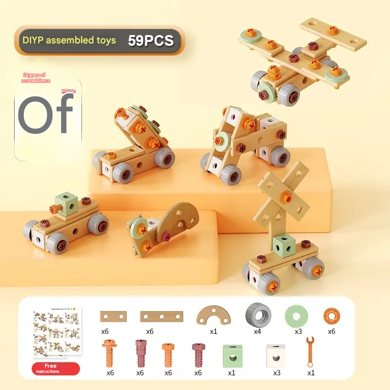 【55/100/144 pezzi】Giocattolo da costruzione semplice, a forma di cassetta degli attrezzi, trapano elettrico, giocattolo educativo