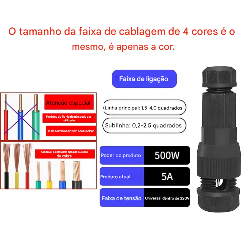 ✨【40 peças】Conector de dedal, tipo T sem tira para downlight