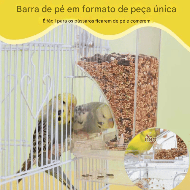 🐦Mangiatoia automatica anti-spreco per pappagalli - Perfetta per pappagalli, merli, calopsitte e altri piccoli uccelli
