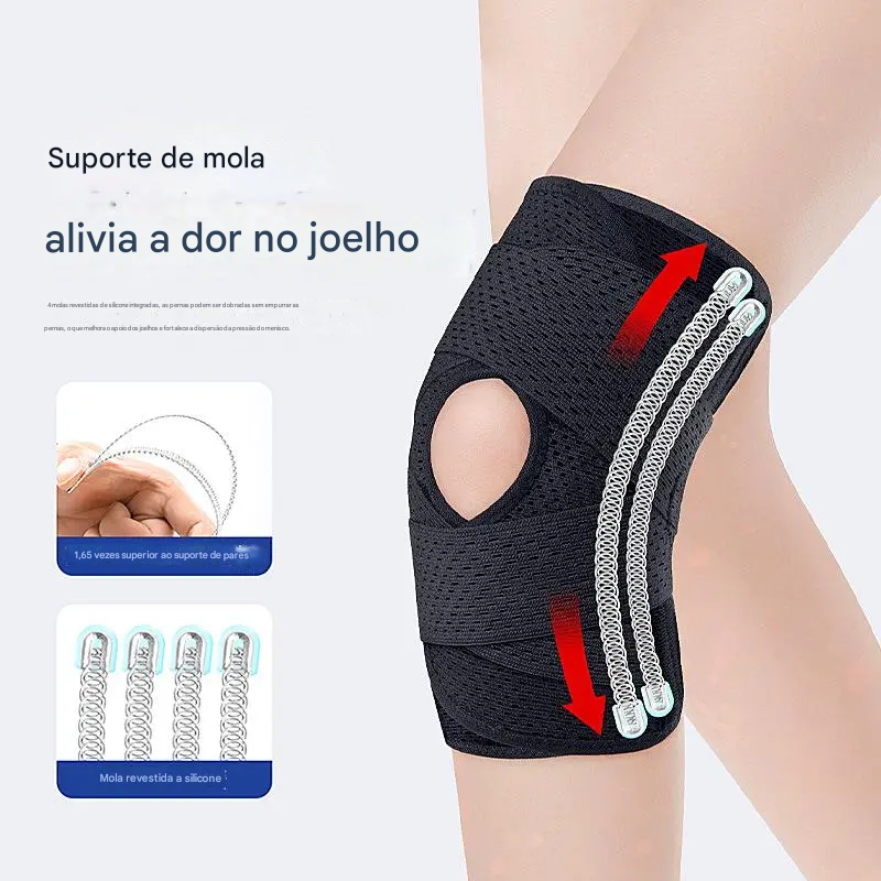 š¦µć2 pezzi 1 paioć Ginocchiere a doppia molla, adatte per corsa, ciclismo, gioco con palla e altri sport