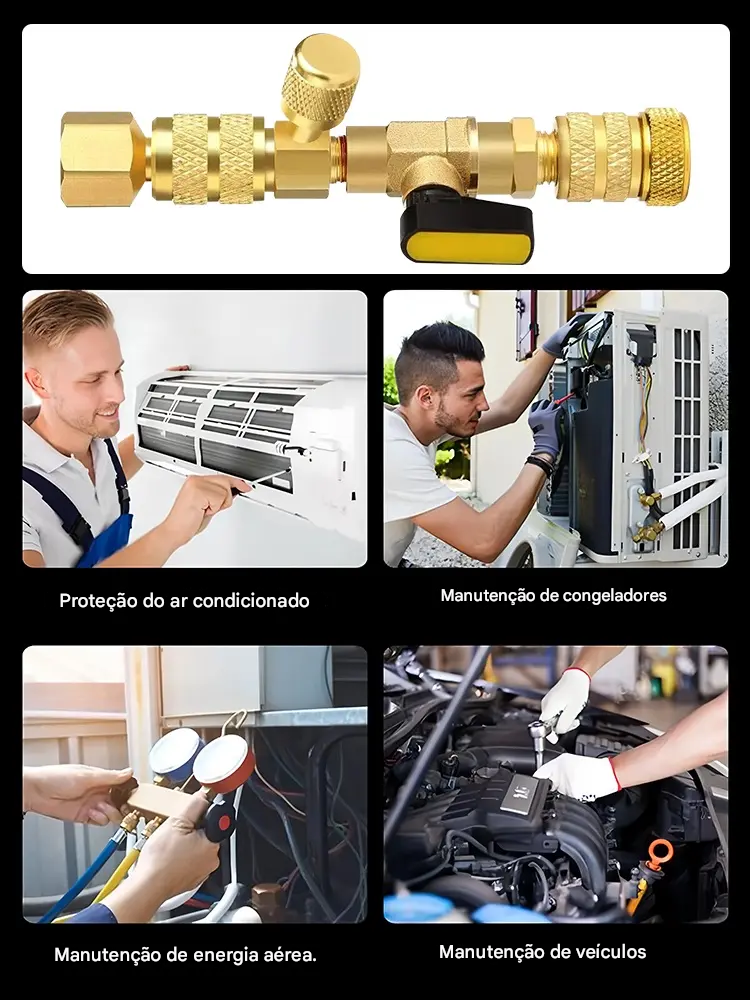 Strumenti per la rimozione, la riparazione e la sostituzione del nucleo delle valvole dell'aria condizionata per autoveicoli/residenziali