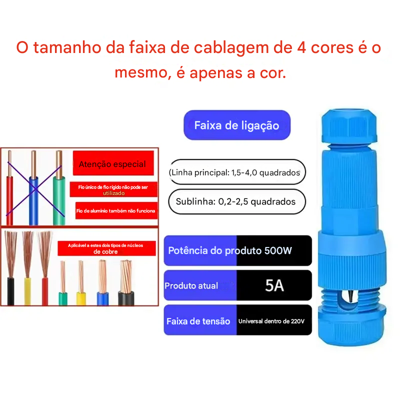 ✨【40 peças】Conector de dedal, tipo T sem tira para downlight