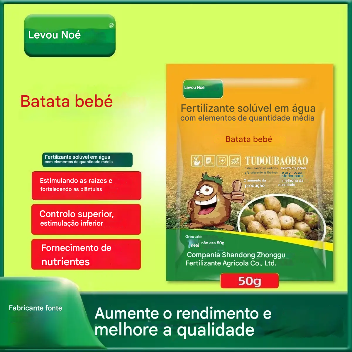 💥Super concentrato💥【5/10/20 sacchetti】"Magic Potato" Fertilizzante fogliare solubile per patate, arachidi, patate dolci, ravanelli, taro e cipolle: stimola le radici e aumenta le rese.
