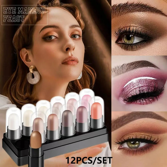 【🏆Artigo mais vendido】✨🌈【12/24/36 cores】Caixa de sombras