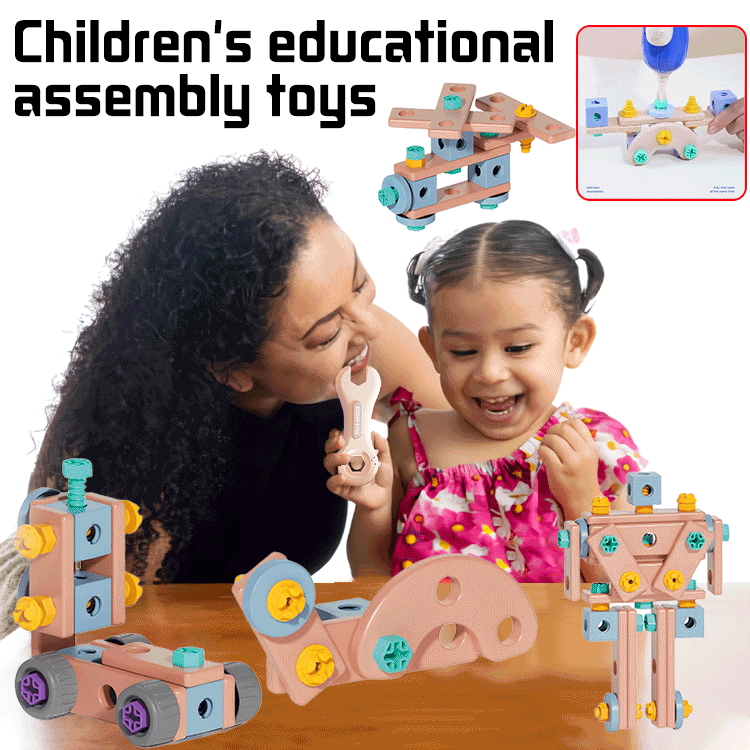 【60/103/144 peças】🌈Brinquedos de parafuso DIY: brinquedos educativos com blocos de construção simples, brinquedos, caixas de ferramentas e berbequins elétricos