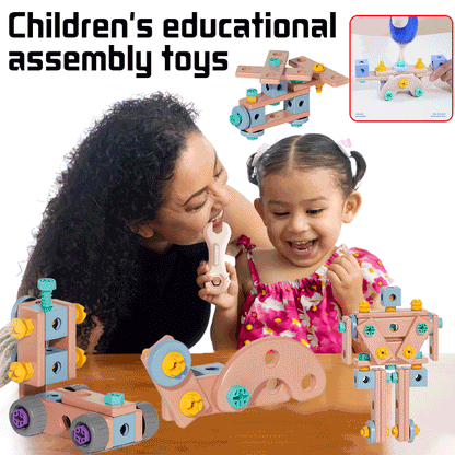 【60/103/144 peças】🌈Brinquedos de parafuso DIY: brinquedos educativos com blocos de construção simples, brinquedos, caixas de ferramentas e berbequins elétricos