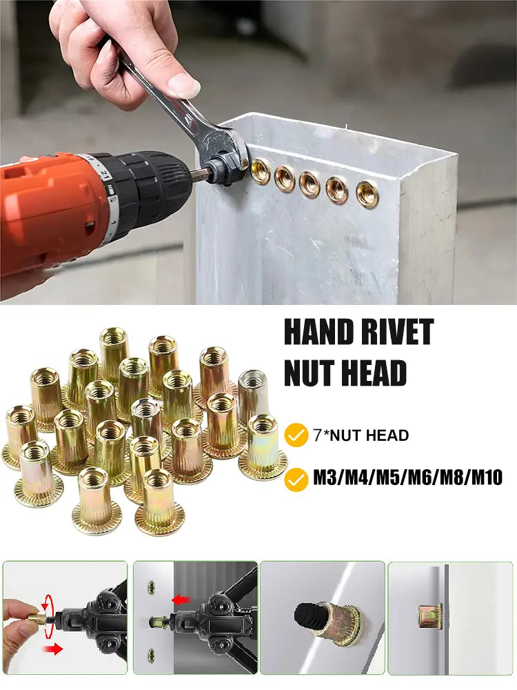 🛠️【220/440 pezzi】🔩Dadi in acciaio inossidabile, dadi zigrinati a testa piatta