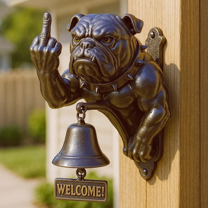 🤣Cachorro com dedo do meio🔔Toque engraçado de Bulldog🐶
