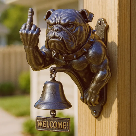 🤣Cachorro com dedo do meio🔔Toque engraçado de Bulldog🐶