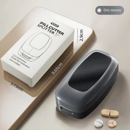 💊Cortador de medicamentos multifuncional para armazenar e cortar medicamentos.