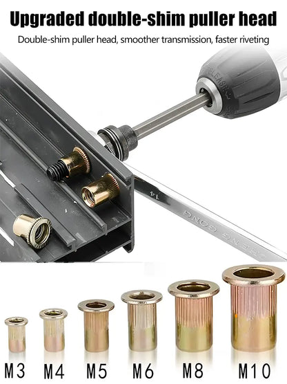 🛠️【220/440 pezzi】🔩Dadi in acciaio inossidabile, dadi zigrinati a testa piatta