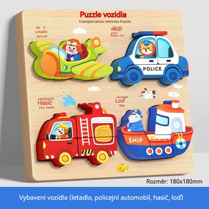 👧🏻🧩 Puzzle 3D em madeira Montessori para educação infantil