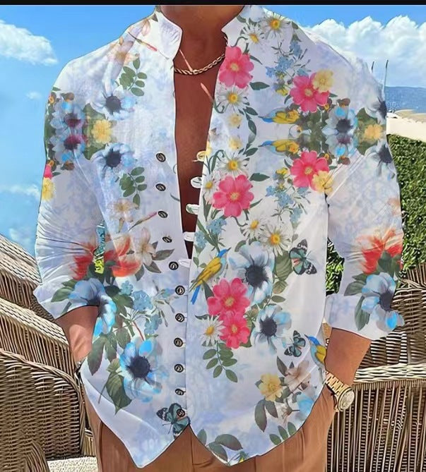 【S~5XL】【40~110KG】 Panska polokošeľa Modna klasická košeľa 