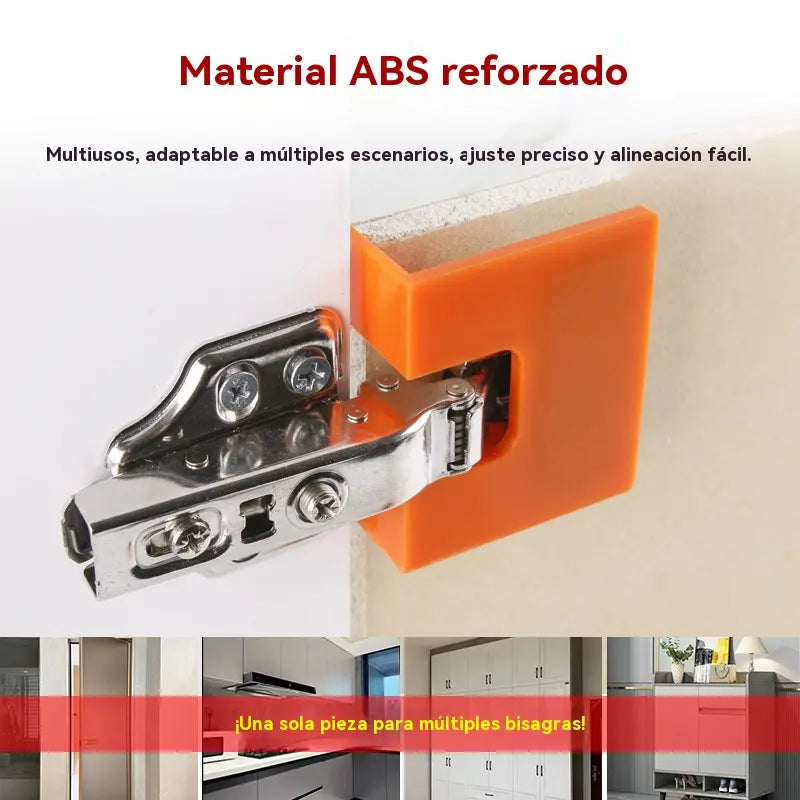 【Compre 2 e leve 2 grátis】Posicionador auxiliar de instalação rápida de dobradiças; uma ferramenta essencial para a instalação de portas e armários.