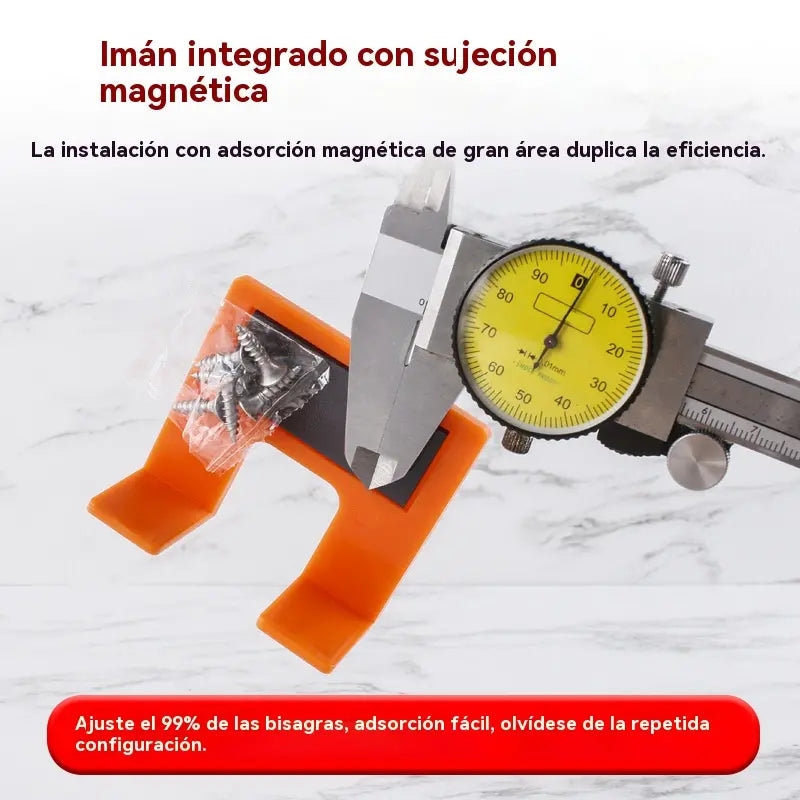 【Compre 2 e leve 2 grátis】Posicionador auxiliar de instalação rápida de dobradiças; uma ferramenta essencial para a instalação de portas e armários.