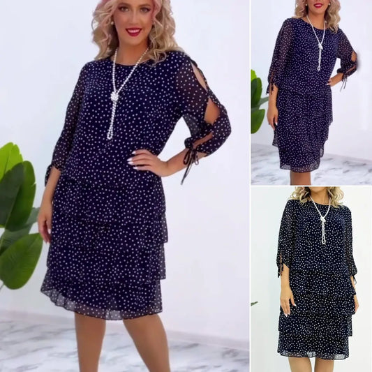 [S-5XL] Novo vestido elegante solto com bolinhas