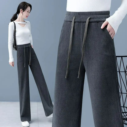 🔥【Secondo pezzo a metà prezzo】👖Pantaloni larghi in velluto casual di nuovo stile, molto comodi da indossare.