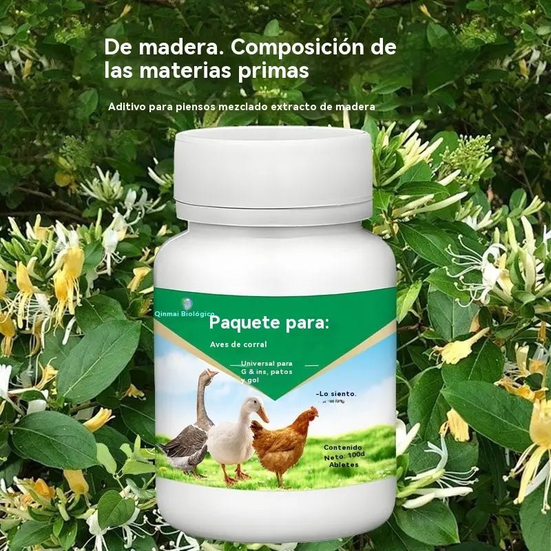 🐓🦆🐔【200/400/600 comprimidos】Aves ① Comprimidos para uso doméstico, para a saúde intestinal e respiratória, utilização em quintas, alimentação geral de galinhas, patos, gansos e aves.