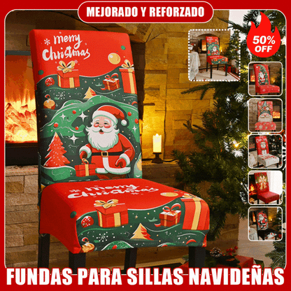 🎉Novas capas de cadeira elásticas estampadas para o Natal de 2025