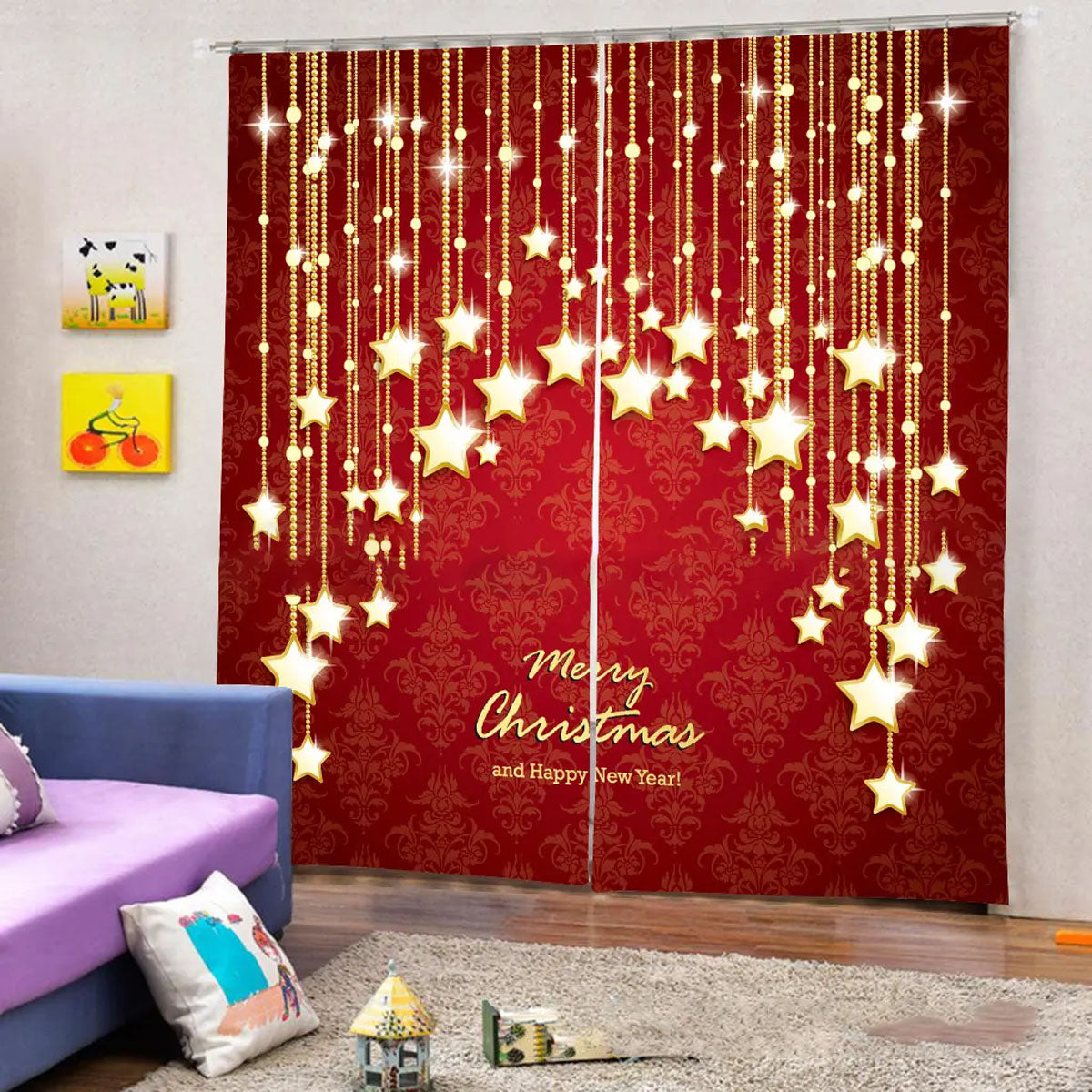 🎅Saldos de Natal com 49% de desconto🎄Cortinas de Natal