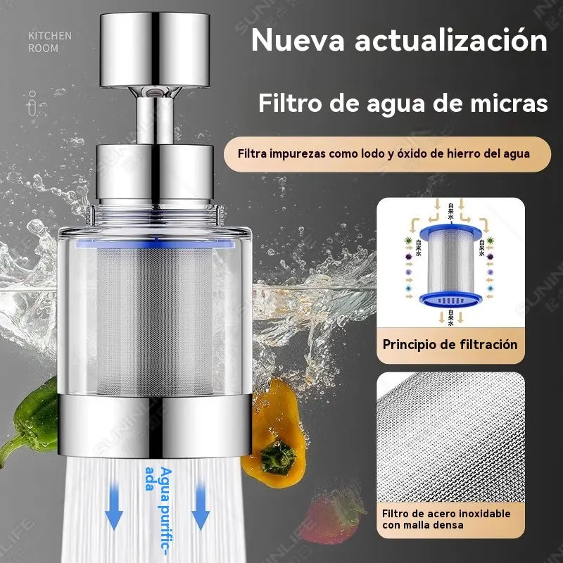🔥💦Aerador de filtro universal com interface em aço inoxidável