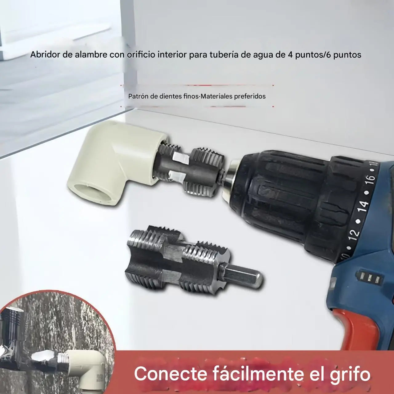 [Set interno e esterno per l'acqua] Acqua a 4 e 6 punte, PPR, plastica artistica