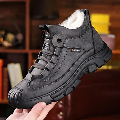 🔥【Promoção de Inverno】Novos sapatos de salto alto para homem em pele aveludada, ideais para o outono/inverno.