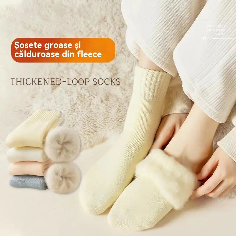 🔥【Compre 6 e leve 6 grátis】🧦Meias grossas de lã quente para o inverno, meias super grossas, quentes e elásticas, tamanho 35-42