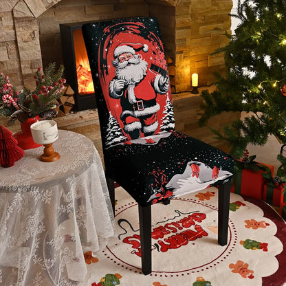 🎉Novas capas de cadeira elásticas estampadas para o Natal de 2025