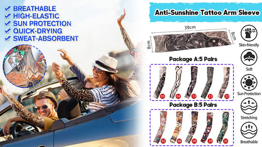 🏍️💥【Embalagem com 12】😎Proteção solar para tatuagem e braço