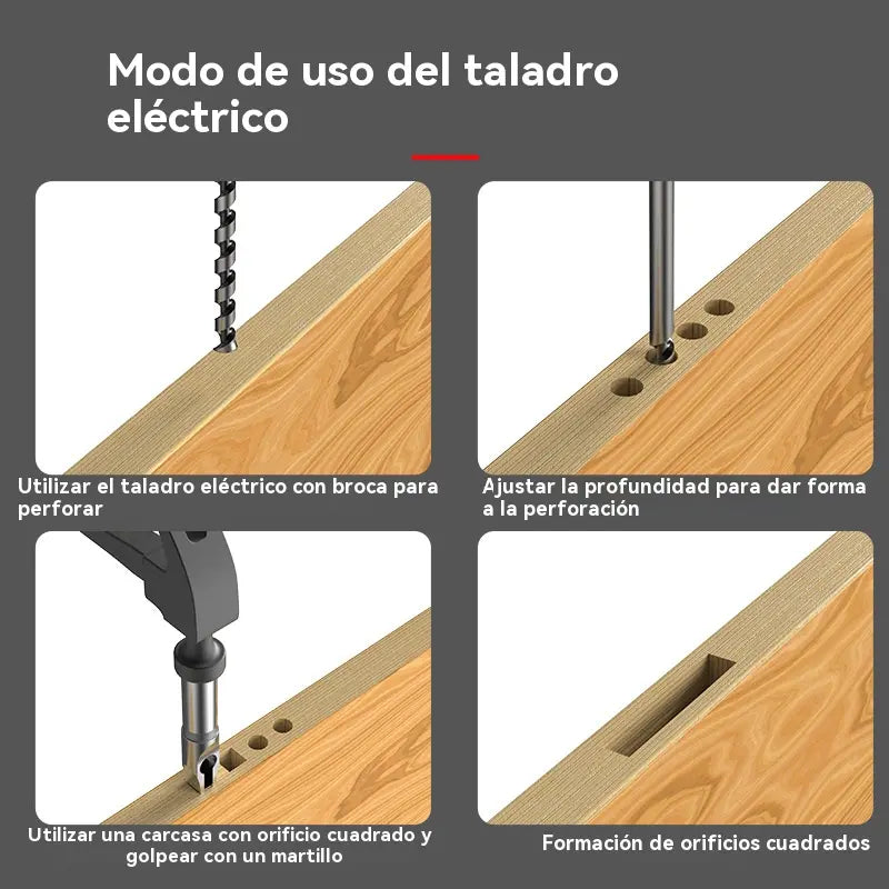 🛠️【Conjunto de 4 peças】🧑‍🔧formão quadrado para madeira