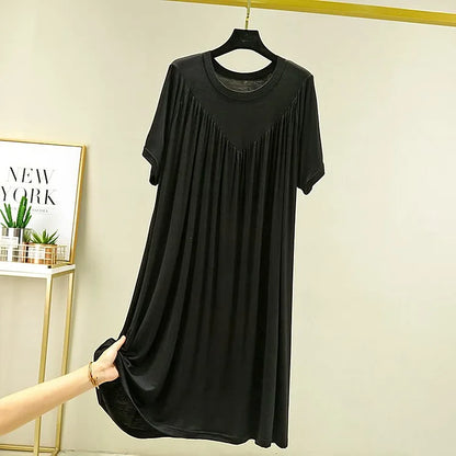 ⚡🔥ÚLTIMO DIA 51% DESCONTO 🔥Vestido de pijama de manga curta, macio e confortável