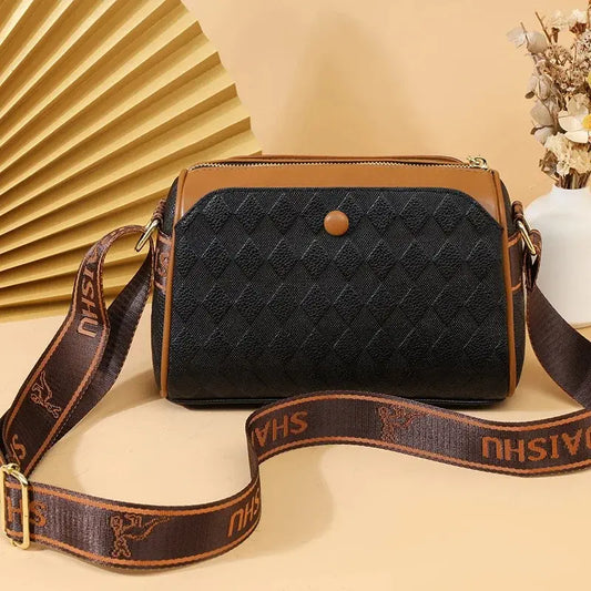 👜👜Nova mala de ombro feminina em pele genuína, grande capacidade e mais prática