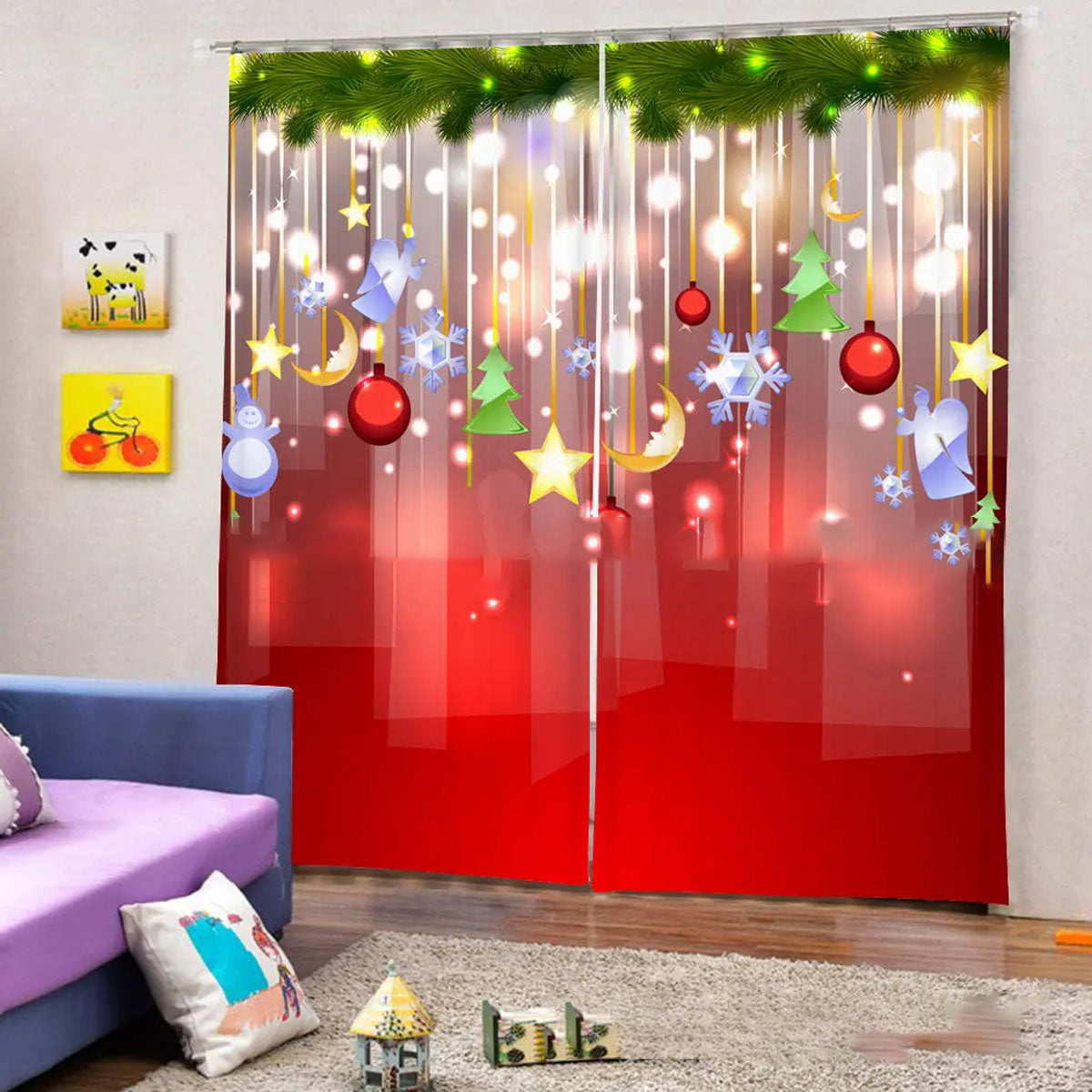 🎅Saldos de Natal com 49% de desconto🎄Cortinas de Natal