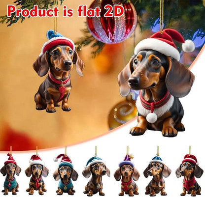 🎄【9/18 peças】🐕 Enfeites de Natal em forma de cãozinho