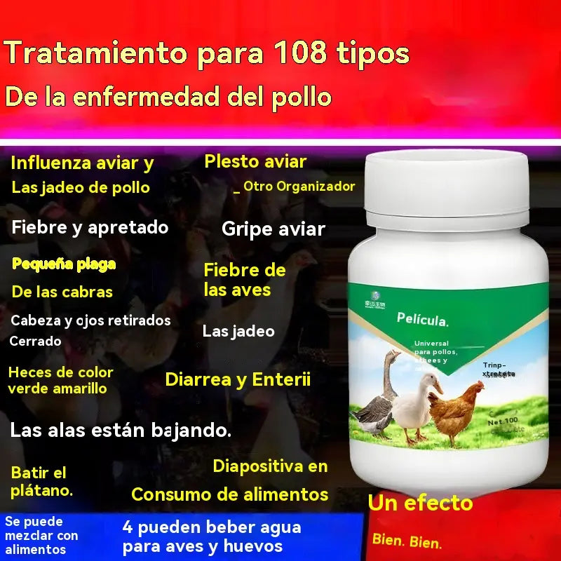 🐓🦆🐔【200/400/600 comprimidos】Aves ① Comprimidos para uso doméstico, para a saúde intestinal e respiratória, utilização em quintas, alimentação geral de galinhas, patos, gansos e aves.