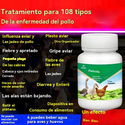 🐓🦆🐔【200/400/600 comprimidos】Aves ① Comprimidos para uso doméstico, para a saúde intestinal e respiratória, utilização em quintas, alimentação geral de galinhas, patos, gansos e aves.